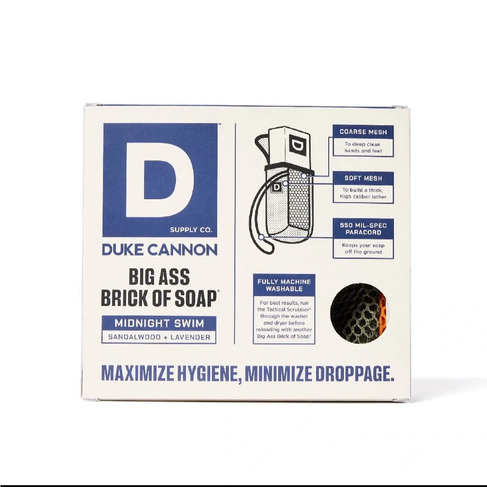 Duke Cannon Soap on a Rope Bundle Pack - Midnight Swim + Tactical Scrub